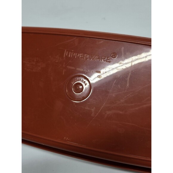 Tupperware Deli Meat Coldcut Storage Container Paprika with Lid Set of 2 - Picture 9 of 13